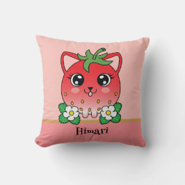 Adorable Kawaii Strawberry Cat Kissen