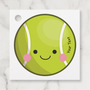 Adorable Kawaii Tennis Ball Custom Text Niedlich S Geschenkanhänger