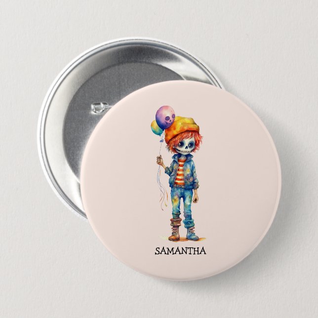 Adorable Kid Zombie - Niedliches Halloween (2) Button (Vorne & Hinten)