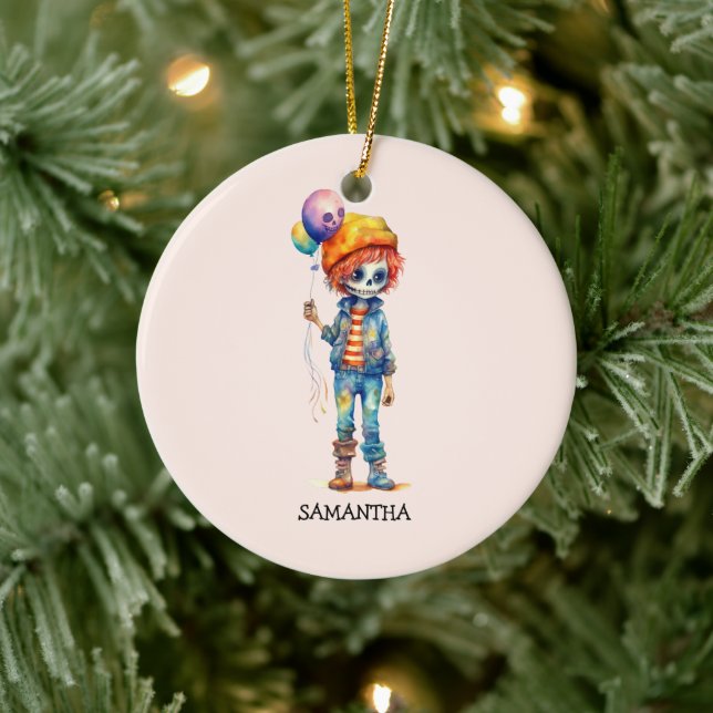 Adorable Kid Zombie - Niedliches Halloween (2) Keramik Ornament (Baum)