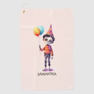 Adorable Kid Zombie - Niedliches Halloween (4) Golfhandtuch