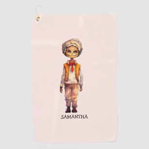 Adorable Kid Zombie - Niedliches Halloween Golfhandtuch