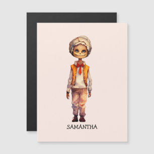 Adorable Kid Zombie - Niedliches Halloween Magnetkarte
