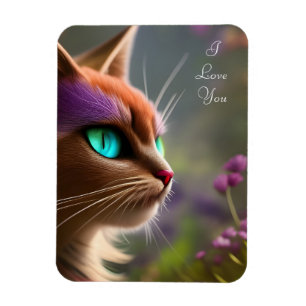 Adorable Kitkatze, Türkisaugen - ich Liebe Sie Magnet