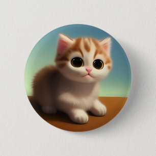 Adorable Kitten Button