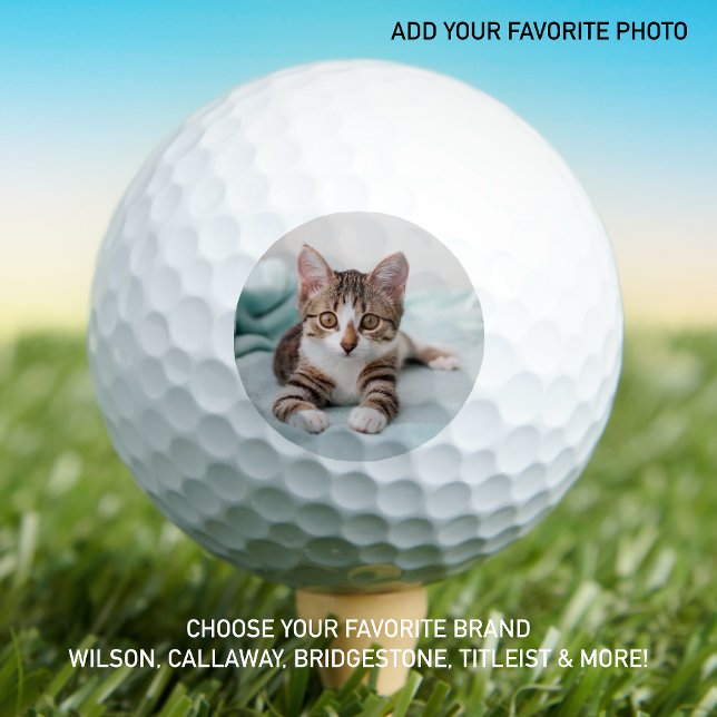 Adorable Kitten Cat Lover Custom Foto Golfball (Von Creator hochgeladen)
