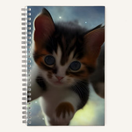 Adorable Kitten im Weltraum Notizbuch