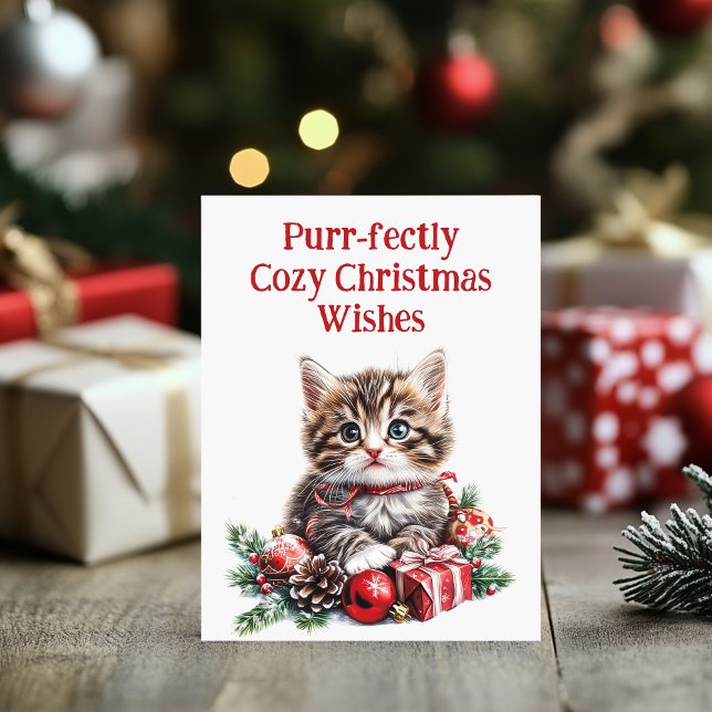 Adorable Kitten Karte (kitten christmas card)