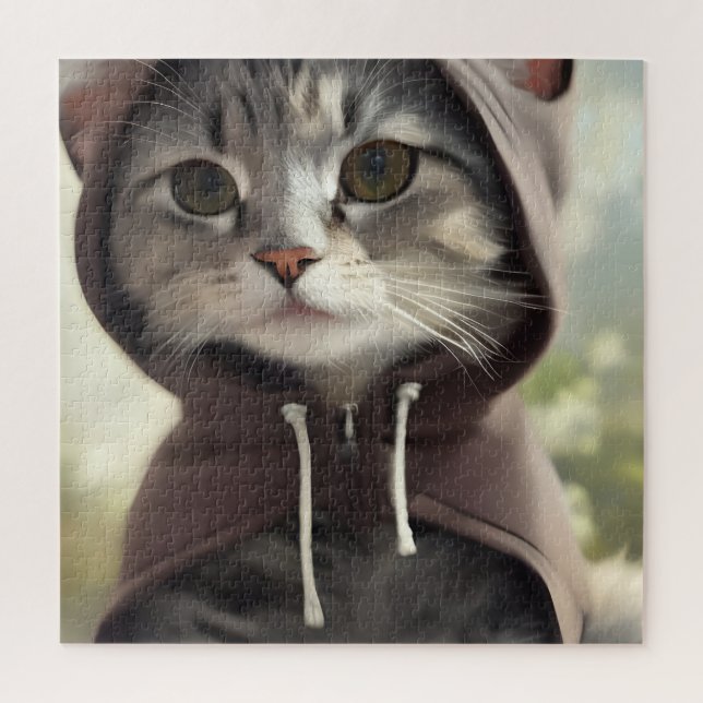 Adorable Kitten mit Hoodie (Vertikal)