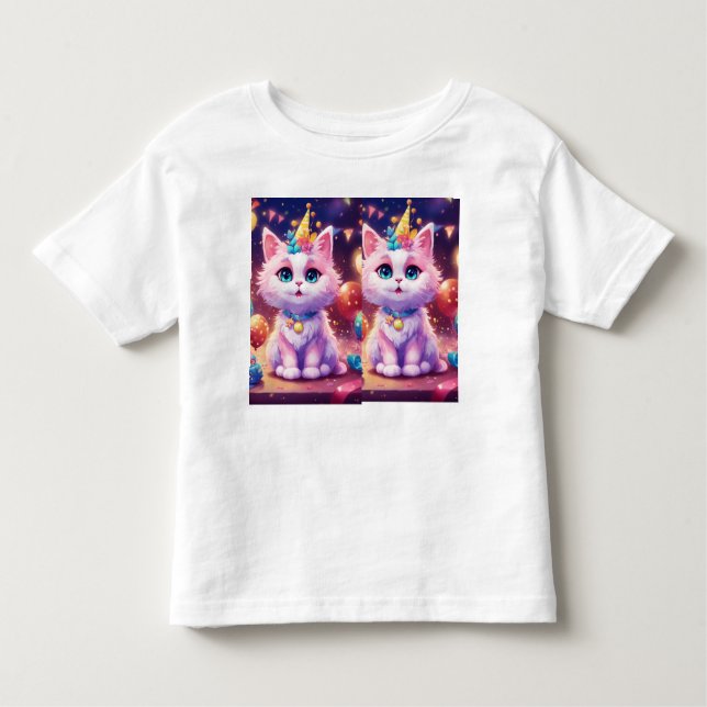 Adorable Kitten Party Kleinkind T - Shirt (Vorderseite)