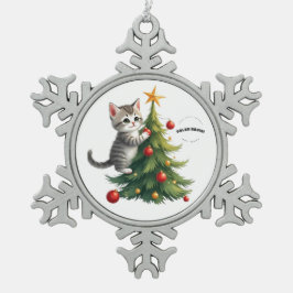 Adorable Kitty Christmas Ornament