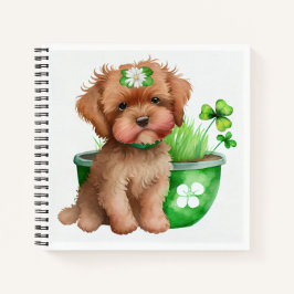 ADORABLE KLEINE WASSERFARBFLÜFFE PUPPENHUND NOTIZBUCH