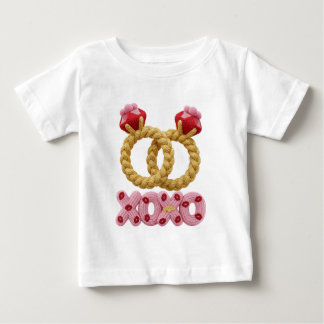 Adorable Knitted Wedding Rings XOXO Baby  Baby T-shirt
