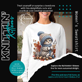 Adorable Knittin' Kittens Women's Sweatshirt