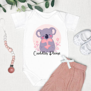 Adorable Koala Bären "Cuddles Bitte" Baby Strampler