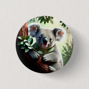 Adorable Koala Bear Button