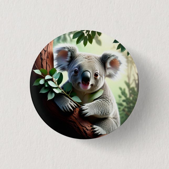 Adorable Koala Bear Button (Vorderseite)