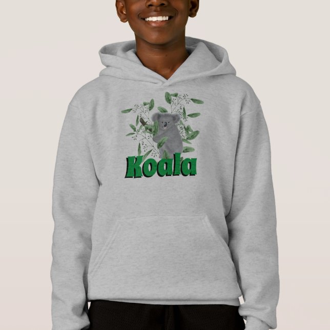 Adorable Koala Bear Klettergarten Eukalyptus Tree Hoodie (Vorderseite)