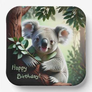 Adorable Koala Bear Pappteller