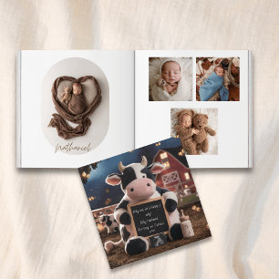 Adorable Kuh Farm-Themed Baby Foto Buch Keepake