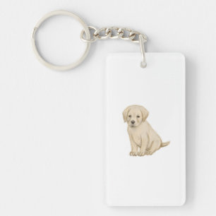 Adorable Labrador Welpenskizze Schlüsselanhänger
