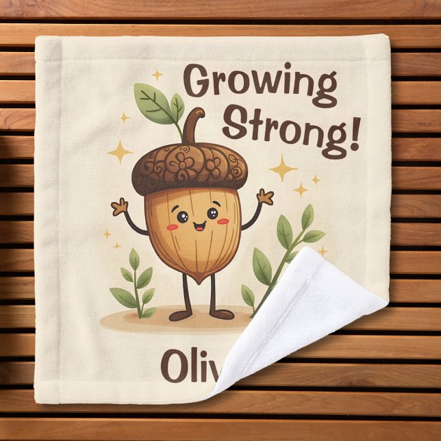 Adorable Lächeln Acorn wächst stark Waschlappen (Von Creator hochgeladen)