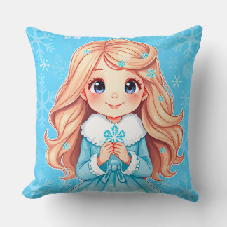 Adorable Lächeln Schnee Maiden Kissen