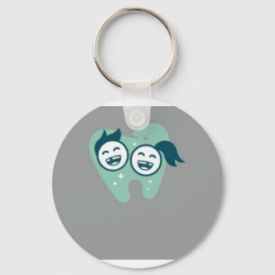 Adorable Lächeln Zähne Duo Aluminium-Schlüsselanhä Schlüsselanhänger