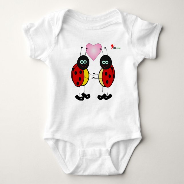 Adorable Ladybug Baby Bodysuit Strampler (Vorderseite)