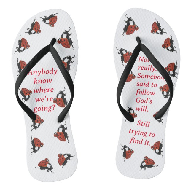 Adorable Ladybug Christlich Flip Flops (Fußbett)