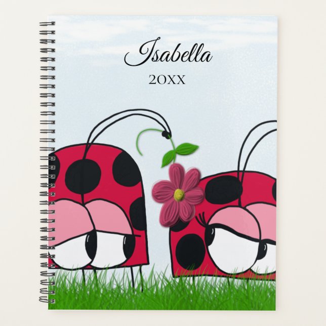 Adorable Ladybug Woend seine neue Liebe Planer (Vorderseite)