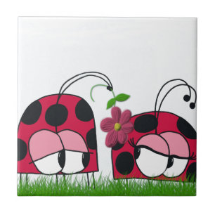 Adorable Ladybug Wog seine neue Liebe Cartoon Fliese