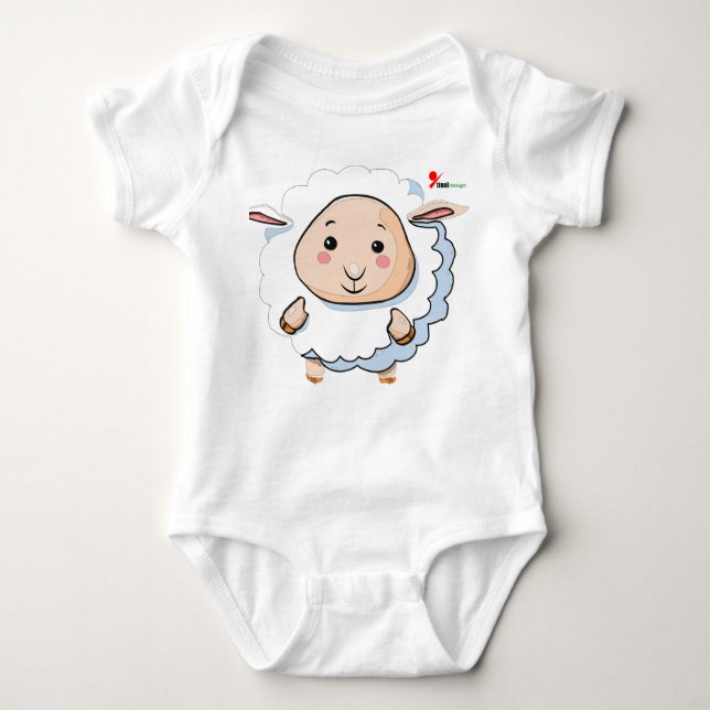 Adorable Lamb Baby Bodysuit Strampler (Vorderseite)