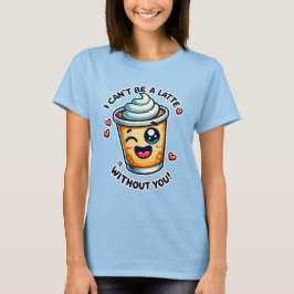 Adorable Latte Pup Design T-Shirt