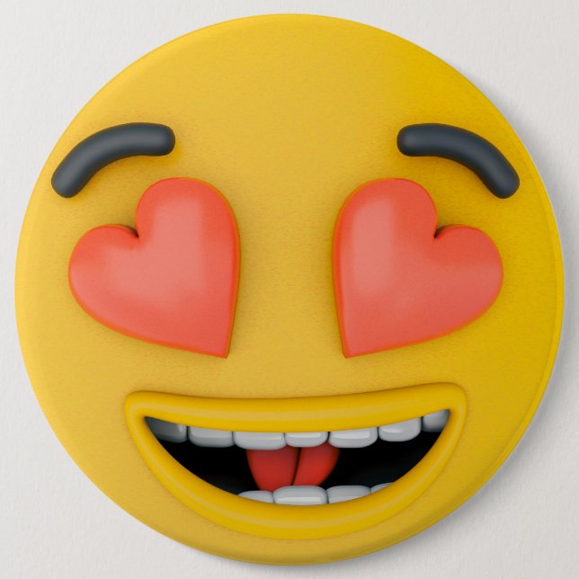 Adorable Liebe Emoji Button - Verbreiten Sie die L (Vorderseite)