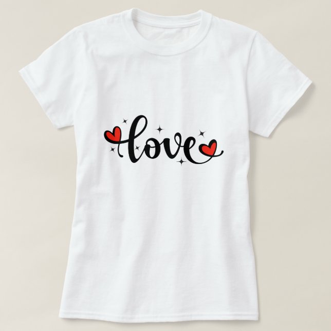 Adorable LIEBE T - Shirt für Mädchen - Perfektes V (Design vorne)