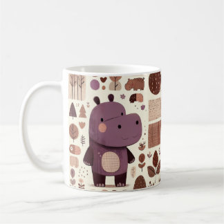 Adorable Lila Hippo Kaffeetasse