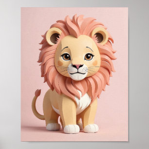 Adorable Lion - Safari Kinderzimmer Wallfahrtskirc Poster