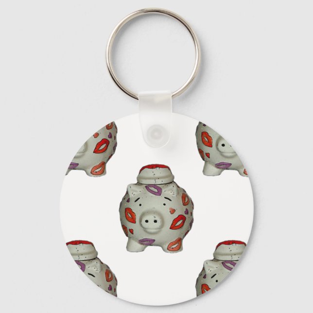 Adorable Lipstick Pig Schlüsselanhänger (Vorderseite)