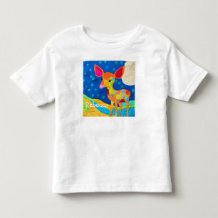 Adorable Little Baby Deer - quilt-like Design Kleinkind T-shirt