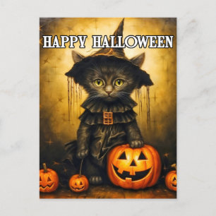 Adorable Little Black Kitty Postkarte