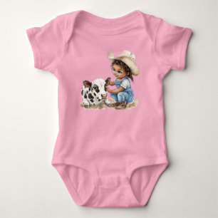 Adorable Little Cowgirl (Anpassen) Baby Strampler