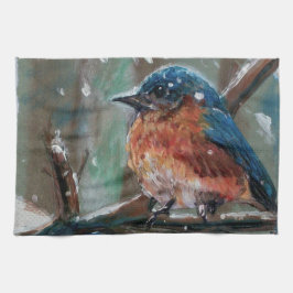 Adorable Little Eastern Bluebird Song Bird Geschirrtuch