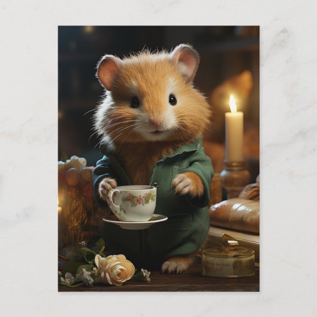 Adorable Little Hamster Postkarte (Vorderseite)