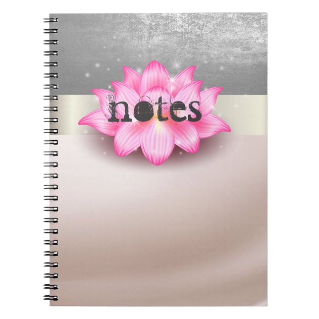 Adorable Lotus Stripe Notizblock (Vorderseite)