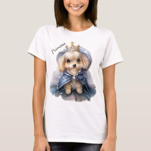 ADORABLE MALTESISCHE PUPPEN IN BLAUEN REGAL ROBES T-Shirt
