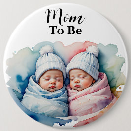 Adorable Mama für Jungen/Mädchen - Zwillingsbabys Button