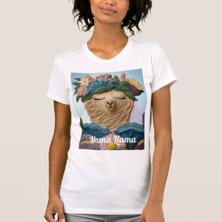 Adorable Mama Llama Gemälde auf einem T-Shirt