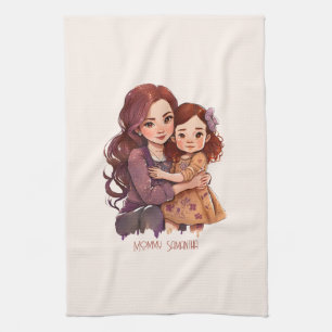 Adorable Mama und Tochterbank (11) Geschirrtuch