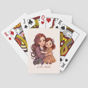 Adorable Mama und Tochterbank (11) Spielkarten